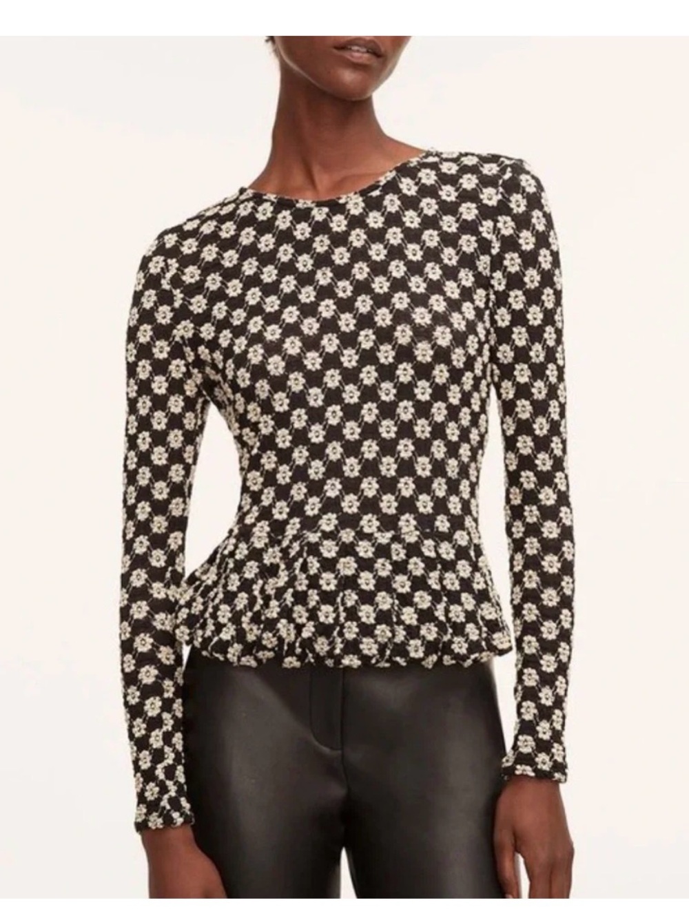 NWT Rebecca Taylor Lace Peplum Top
